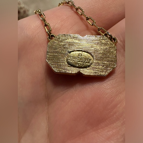 Vintage Givenchy 1977 Pendant Necklace Double G Gold/Black Choker Necklace - Picture 4 of 8